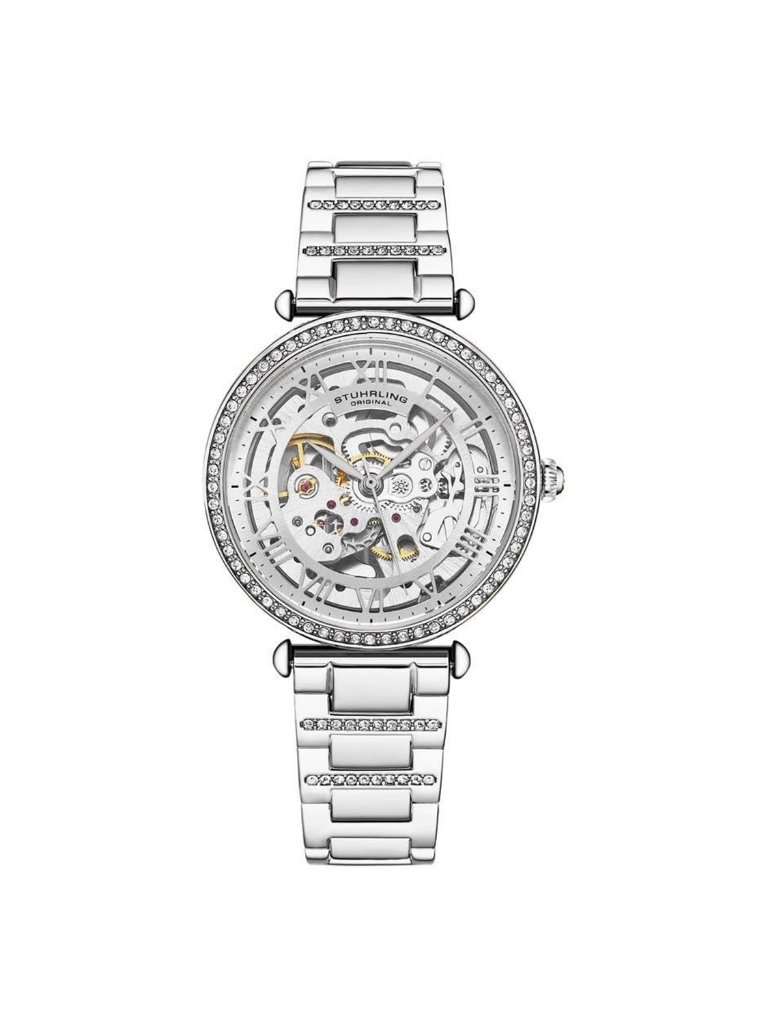 Nwt Stuhrling Original Legacy Automatic Silver Dial Ladies Watch
